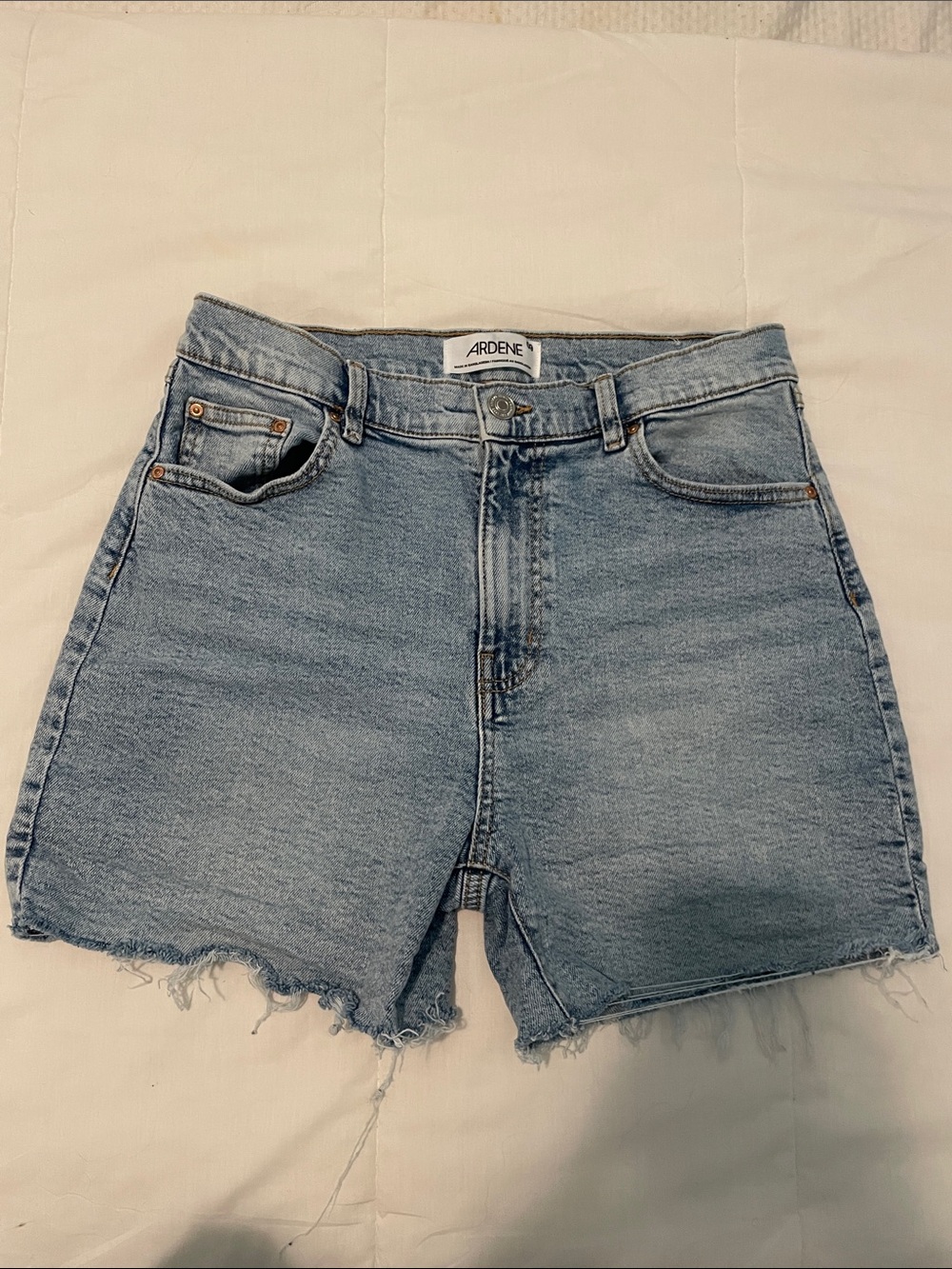 Ardene Light Blue High-Rise Cutoff Denim Shorts
